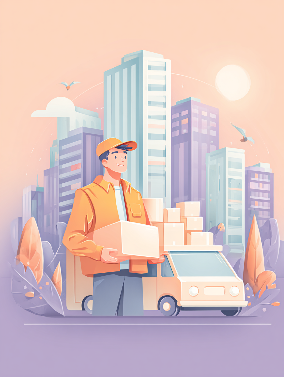 modesigns httpss.mj.runvm8lnc21ohy an image of a delivery man 62f1a416 1008 41a3 9942 01ee4bb6067c 0
